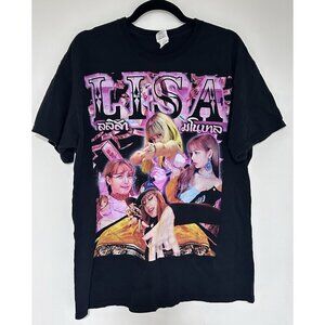 Black Pink K Pop Lisa Black Tour T Shirt 2019 The Forum Size Large